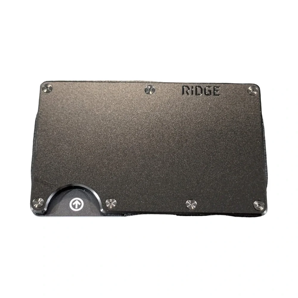 Qq2O The Ridge Wallet 2.0 - Aluminum With Cash Strap - Royal Black Model A0449